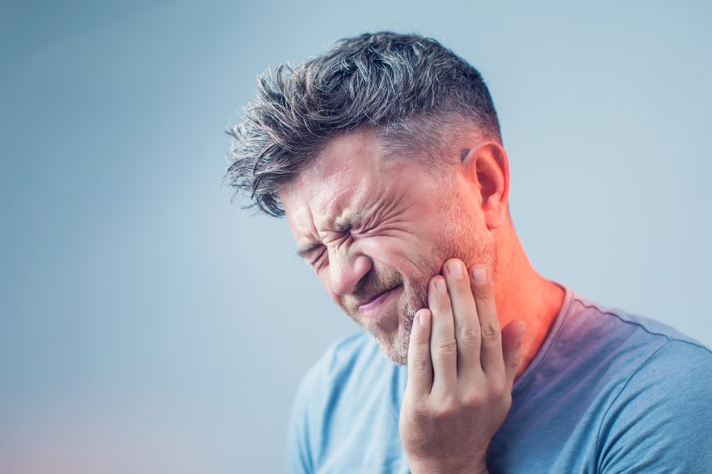 Man has jaw pain